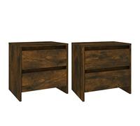 vidaXL Comodini 2 pz Rovere Fumo 45x34,5x44,5 cm in Truciolato