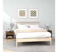 vidaXL Comodini 2 pz Rovere Fumo in Legno Multistrato