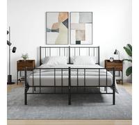 vidaXL Comodini 2 pz Rovere Marrone 40,5x31x60 cm in Legno Multistrato