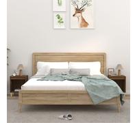 vidaXL Comodini 2 pz Rovere Marrone 40x35x50 cm