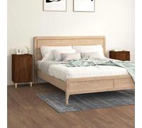 vidaXL Comodini 2 pz Rovere Marrone 40x35x70 cm in Legno Multistrato