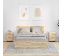 vidaXL Comodini 2 pz Rovere Sonoma 30,5 x 30 x 43 cm