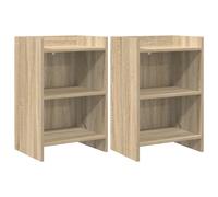 vidaXL Comodino 2 pezzi, rovere Sonoma, 40 x 30 x 60 cm,