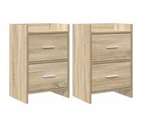 vidaXL Comodini 2 pz Rovere Sonoma 40 x 30 x 60 cm