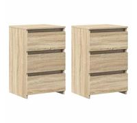 vidaXL Comodini 2 pz Rovere Sonoma 40x35x62,5 cm in Legno Multistrato