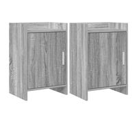 vidaXL Comodini 2 pz Sonoma grigio 40 x 30 x 60 cm