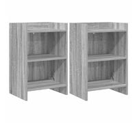 vidaXL Nachtkastjes 2 st Grijs Sonoma 40 x 30 x 60 cm Bewerkt hout