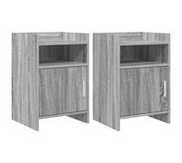 vidaXL 2 comodini Sonoma grigio, 40 x 36 x 60 cm,