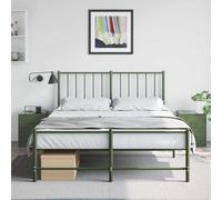 vidaXL Comodini 2 pz Verde34,5x39x44 cm in Acciaio