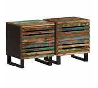 vidaXL Comodini 2pz 40x33x46 cm in Legno Massello di Recupero, tavolino da Notte, Mobile per Camera da Letto, Comodino in Legno, Supporto da Notte