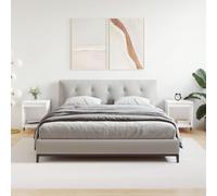 vidaXL Comodini 2pz Bianchi 40x35x50 cm in Legno Multistrato