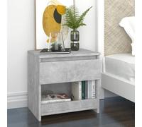 vidaXL Comodini 2pz Grigio Cemento 40x30x39 cm in Legno Multistrato