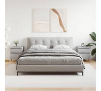 vidaXL Comodini 2pz Grigio Cemento 40x35x50 cm in Legno Multistrato