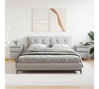 vidaXL Comodini 2pz Grigio Cemento 40x35x50 cm in Legno Multistrato