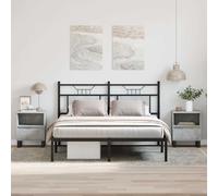 vidaXL Comodini 2pz Grigio Cemento 40x35x50 cm in Legno Multistrato