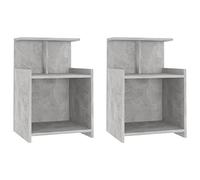 vidaXL Comodini 2pz Grigio Cemento 40x35x60 cm in Legno Multistrato