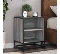 vidaXL Comodini 2pz Grigio Sonoma 40x31x50cm Legno Multistrato Metallo