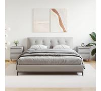 vidaXL Comodini 2pz Grigio Sonoma 40x35x50 cm in Legno Multistrato