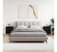 vidaXL Comodini 2pz Neri 40x35x50 cm in Legno Multistrato