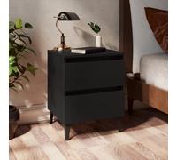 VIDAXL - Comodini 2pz Neri 40x35x50 cm in Legno Multistrato