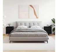 vidaXL Comodini 2pz Neri 40x35x50 cm in Legno Multistrato