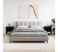 VidaXL Comodini 2pz Neri 40x35x50 cm in Legno Multistrato