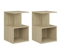 vidaXL Comodini 2pz Rovere Sonoma 35x35x55 cm in Legno Multistrato