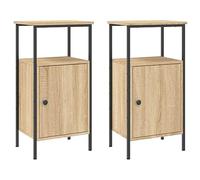 vidaXL Comodini 2pz Rovere Sonoma 41x31x80 cm in Legno Multistrato