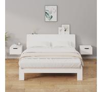 vidaXL Comodini a Muro 2 pz Bianchi 34x30x20 cm