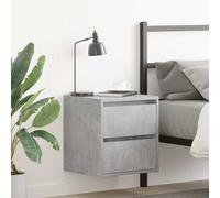 vidaXL - Comodini a Muro 2 pz Grigio Cemento 38x34x40 cm