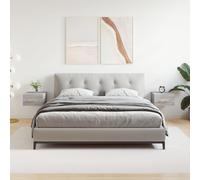 vidaXL Comodini a Muro 2 pz Grigio Sonoma 35x35x20 cm