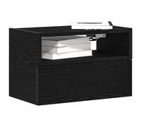 vidaXL Comodini a Muro 2 pz Nero 45x26x28,5 cm