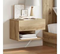 vidaXL Comodini a Muro 2 pz Rovere Artigianale, Comodino a Muro, Comodino a Sospensione, Comodino, Comodino pensile, Comodino sospeso