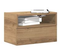 vidaXL Comodini a Muro 2 pz Rovere Artigianale 45x26x28,5 cm