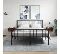vidaXL Comodini a Muro 2 pz Rovere Fumo 35x35x20 cm