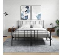 vidaXL Comodini a Muro 2 pz Rovere Fumo 35x35x20 cm