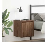 vidaXL Comodini a Muro 2 pz Rovere Marrone 38x34x40 cm