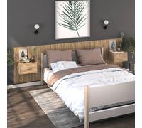 vidaXL Comodini a Muro 2 pz Rovere Sonoma