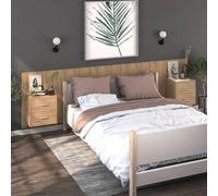 vidaXL Comodini a Muro 2 pz Rovere Sonoma