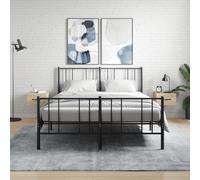 vidaXL Comodini a Muro 2 pz Rovere Sonoma 35x35x20 cm