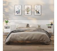 vidaXL Comodini a Parete 2 pz Bianchi