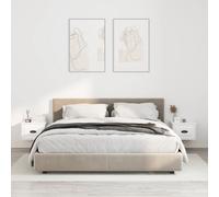 vidaXL Comodini a Parete 2 pz Bianchi 41,5x36x28 cm