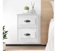 vidaXL Comodini a Parete 2 pz Bianchi 41,5x36x53 cm