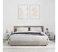 vidaXL Comodini a Parete 2 pz Grigio Cemento 41,5x36x28 cm