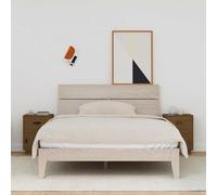 vidaXL Comodini ambra 2 pz 40x34x55 cm in Legno Massello di Pino