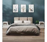 vidaXL Comodini Bianchi 2 pz 60x34x51 cm in Legno Massello di Pino