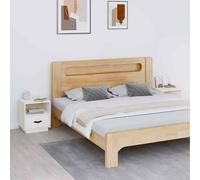 vidaXL Comodini Bianco 2 pz 40x34x45 cm in Legno Massello di Pino