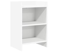 vidaXL Comodino bianco, 40 x 30 x 60 cm, in legno di ingegneria,