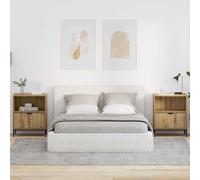 vidaXL Comodini con cassetto 2 pcs rovere artigianale 49 x 36 x 61 cm