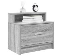 vidaXL Comodini con Cassetto 2 pz Grigio Sonoma 51x31x47 cm
